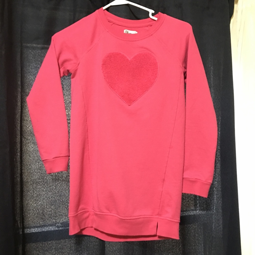 Pink heart sweater